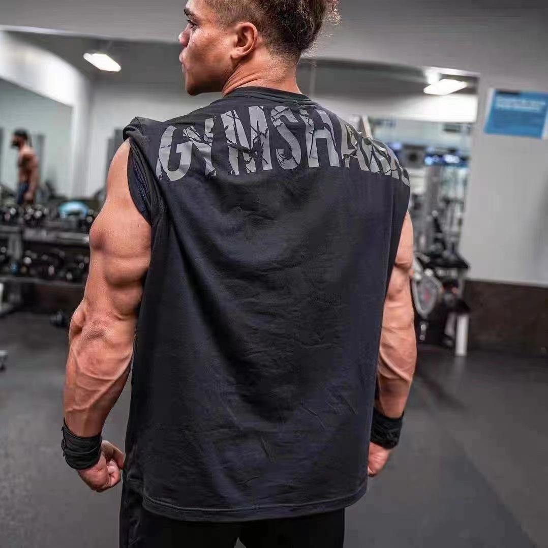 Мужская хлопковая футболка Gymshark Power Fitness свободного кроя