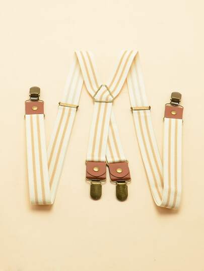 Men Striped Pattern Suspenders