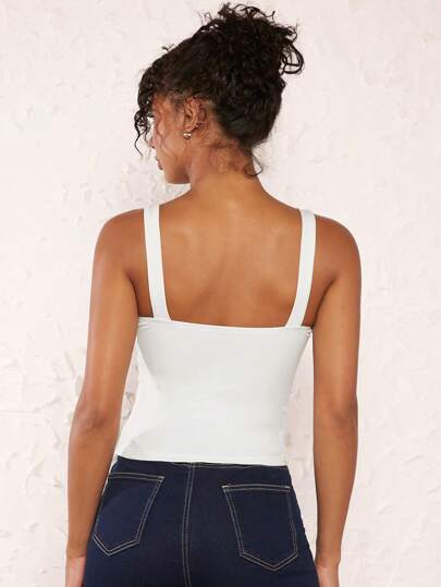 SHEIN BASICS Топ на бретельках однотонный