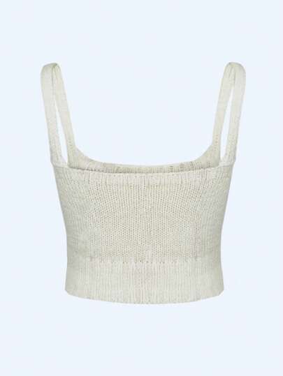 SHEIN MOD Вязаная майка однотонный