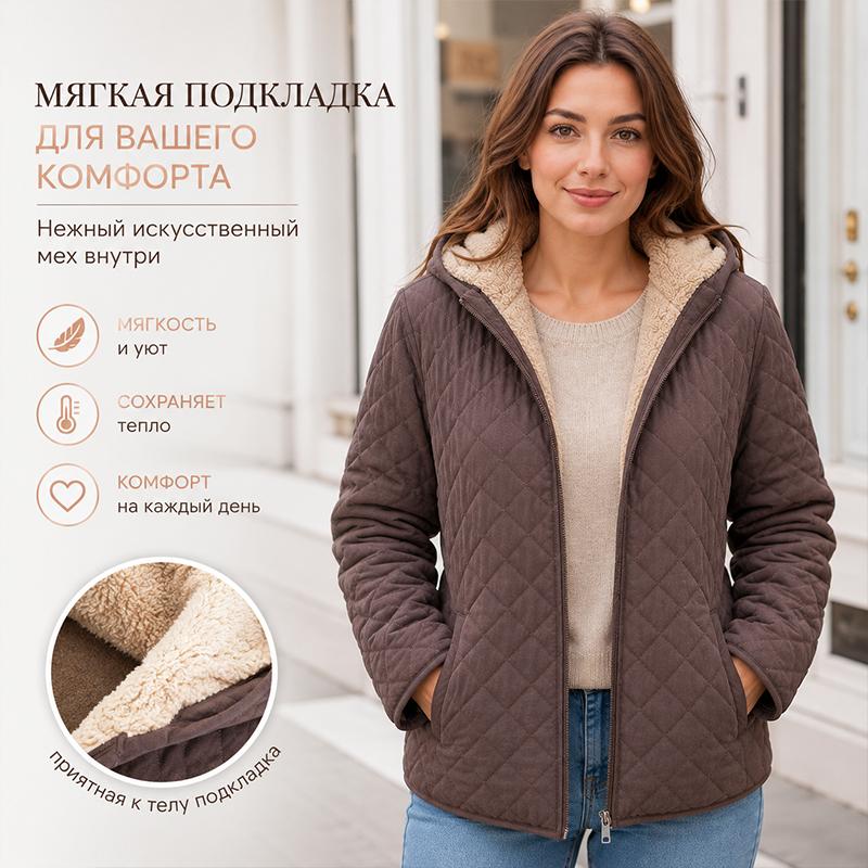 Базовые куртки - Теплая куртка на молнии с уютной флисовой подкладкой и боковыми карманами, легкая повседневная верхняя одежда для прохладной весны, осени, повседневных образов