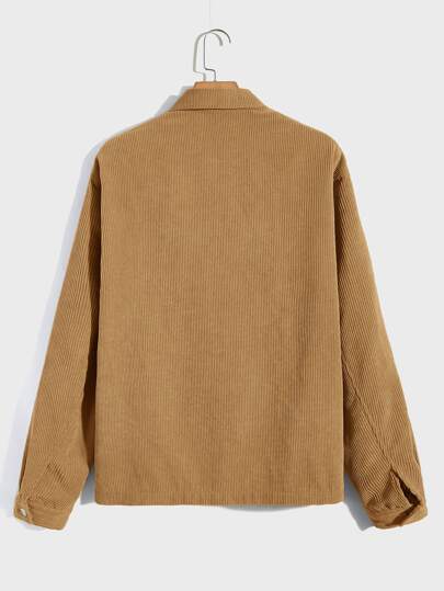 SHEIN для мужчины Куртка с карманом на молнии и заплаткой
