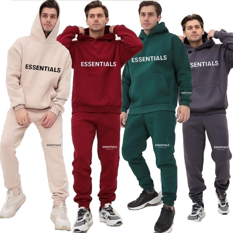 Базовый Худи и Джоггеры Streetwear Мужской Женский - Смесь Хлопка с Флисовой Подкладкой, Длинный Рукав, Оверсайз