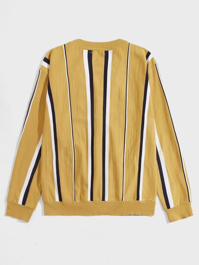 SHEIN для мужчины Кардиган однобортный в полоску