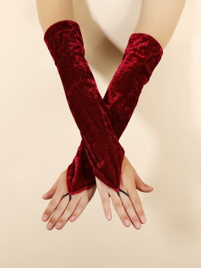 Solid Fingerless Gloves