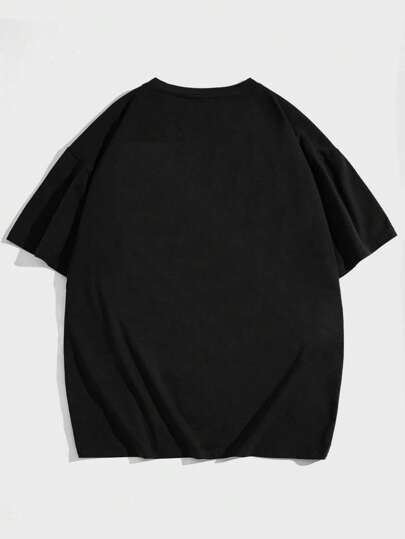 SHEIN Extended Sizes для мужчины Футболка с принтом фигуры
