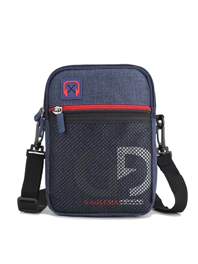 Mini Men Letter Graphic Square Bag