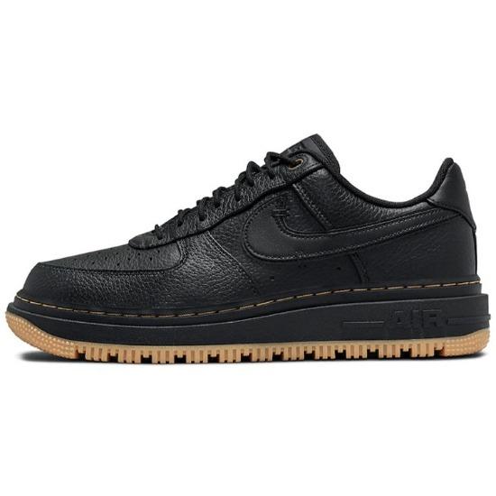 Мужские кроссовки Air Force 1 Luxe Черные с подошвой цвета жевательной резинки DB4109-001