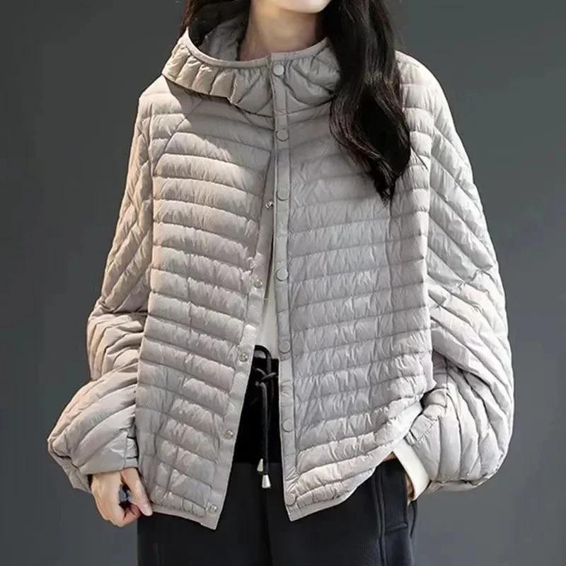 Легкая куртка осень/зима женская мода легкая свободная куртка Parker Down Cotton Coat женская