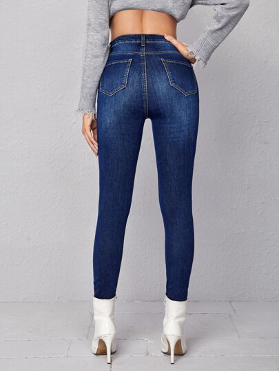 SHEIN PETITE Модные джинсы скинни