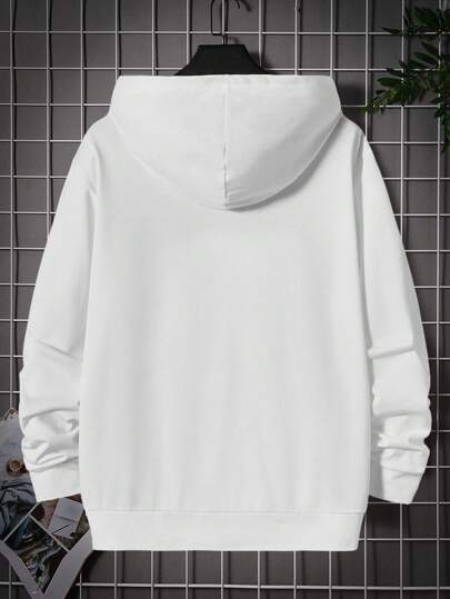 Extended Sizes Мультяшный принт Повседневный Мужские толстовки