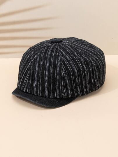 Men Striped Pattern Hat