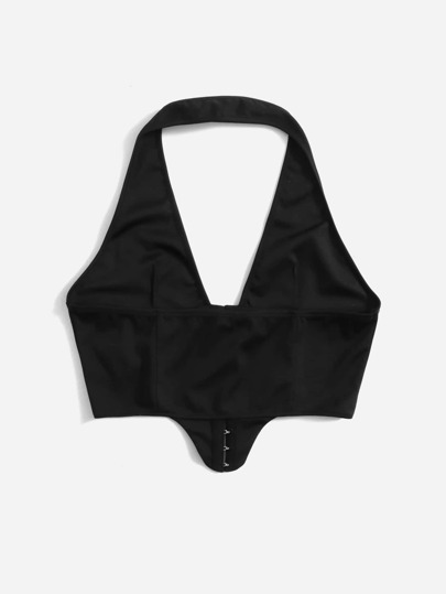 SHEIN Топ-халтер на крючках асимметричный с открытой спиной