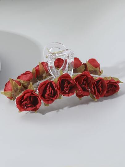 Flower Decor Hair Claw