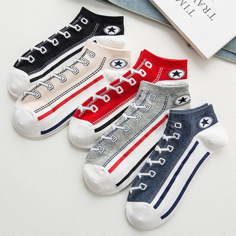 Модные дышащие мужские и женские чесаные хлопковые дышащие носки с коротким носком и короткими трубками, индивидуальная спортивная обувь