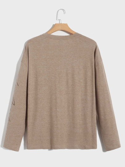 SHEIN для мужчины Футболка с текстовым принтом