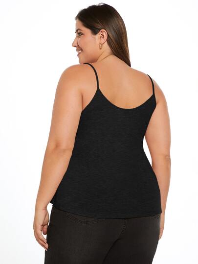 SHEIN BASICS размера плюс Топ на бретельках однотонный