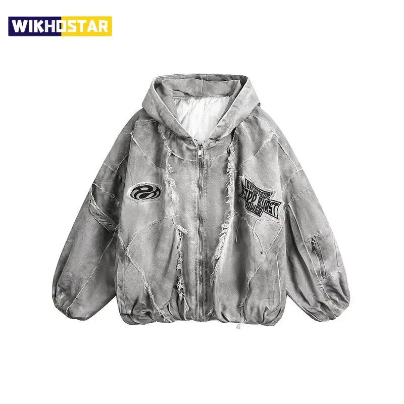Осень Зима Новый Мужской Модный Оригинальный Дизайн Techwear Уличная Мода Тренд Винтажная Куртка Шикарные Повседневные Пальто Ins