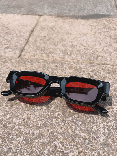 1Pc Men Retro Small Square Fashion Glasses Thick frame Driving Glasses For Daily Life