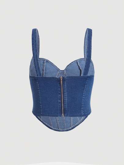 SHEIN MOD размера плюс Джинсовый топ